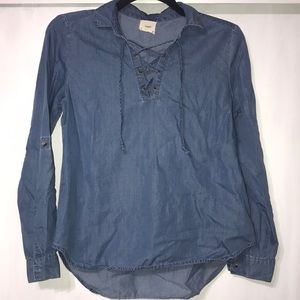 Chambray Crisscross Shirt